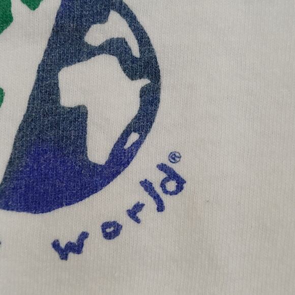 Vintage 90s Earth-Day Shirt Womens Large 21x25 White Better-World - Picture 12 of 16